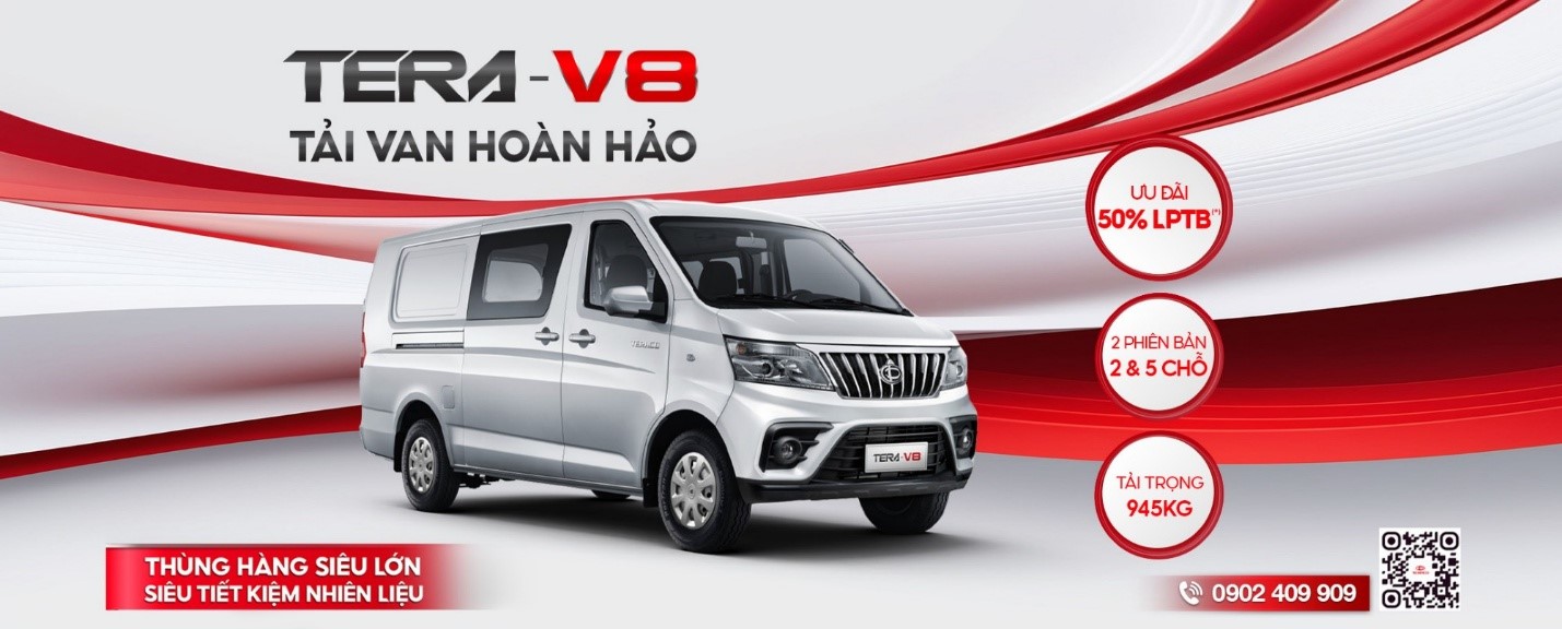 tải van 2 chỗ và 5 chỗ Tera V8 