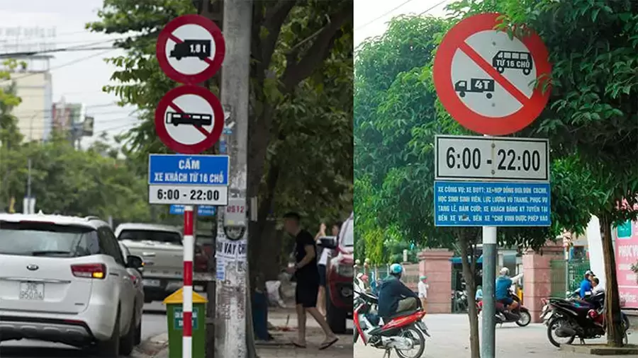 Biển báo cấm xe tải có chức năng hạn chế xe tải vào một số khu vực nhất định