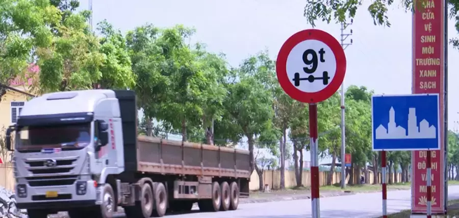 Biển báo P.116 – Hạn chế tải trọng trên trục xe