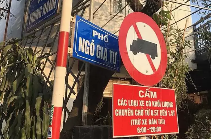 Tổng hợp các loại biển báo cấm xe tải và ý nghĩa từng loại