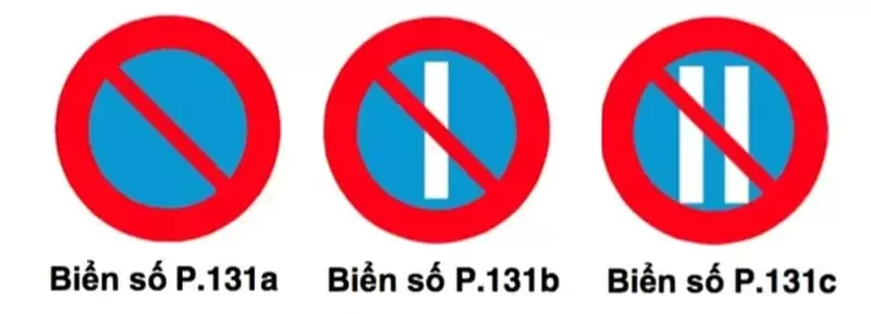 Biển cấm đỗ có biển phụ tương tự biển cấm dừng đỗ