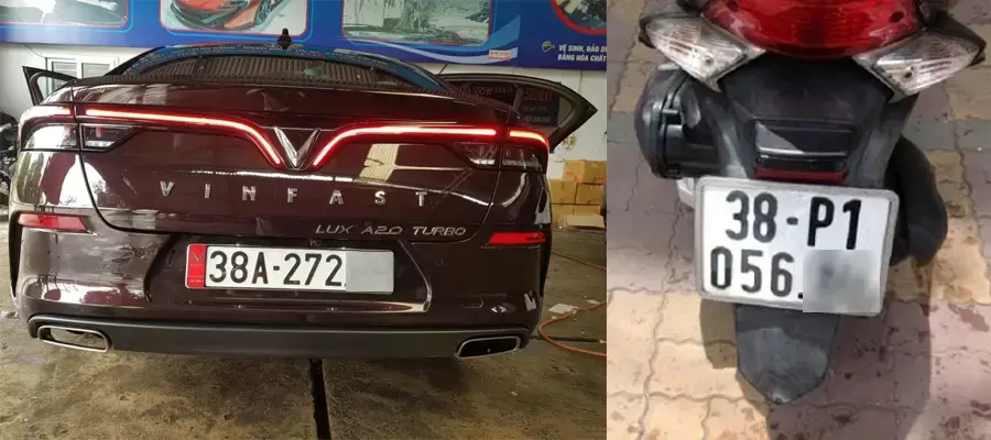 Biển số ô tô và xe máy mang mã 38 đăng ký tại Hà Tĩnh
