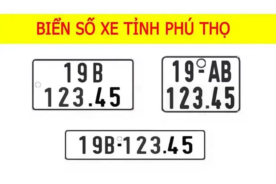 Biển số xe Phú Thọ với đầu số 19 theo quy định hiện hành