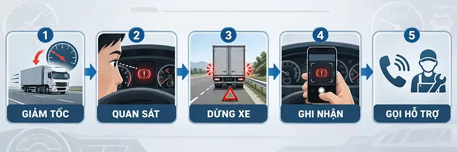 Quy trình xử lý khi đèn báo lỗi xuất hiện