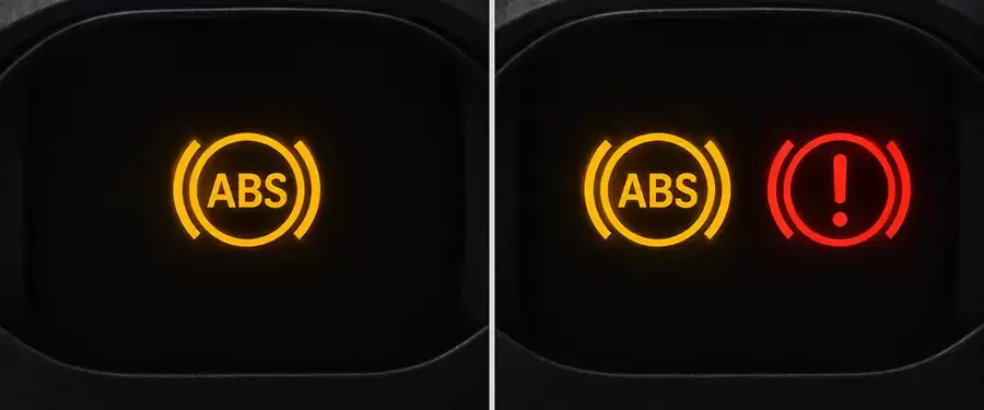 ABS sáng cùng đèn phanh đỏ cần được ưu tiên kiểm tra