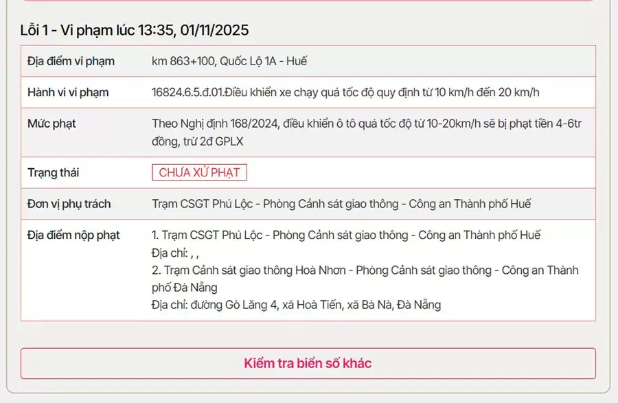 Nếu phát hiện lỗi, hệ thống sẽ cung cấp chứng cứ hình ảnh, thông tin thời gian – địa điểm đầy đủ.