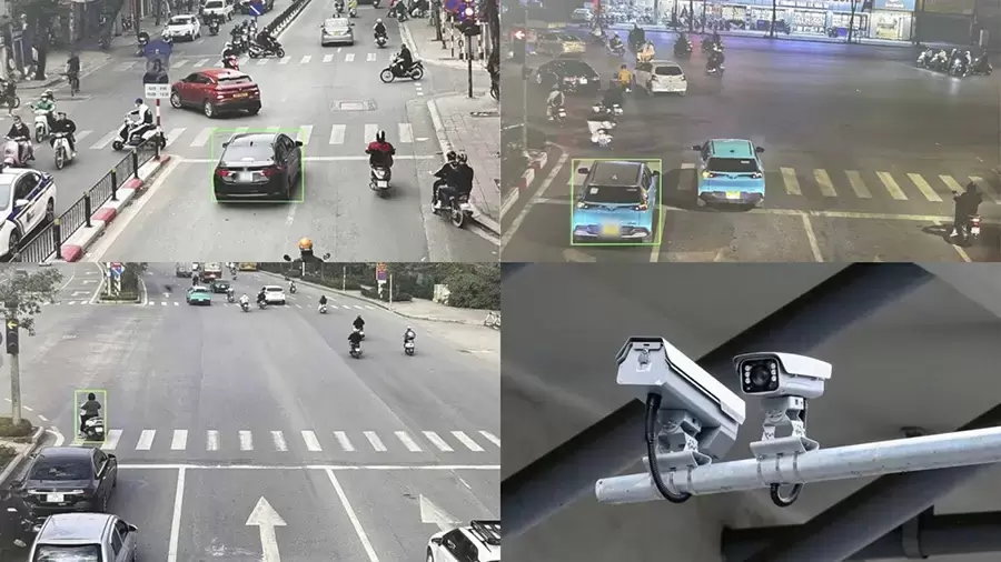 Camera giao thông ghi nhận lỗi vượt đèn đỏ
