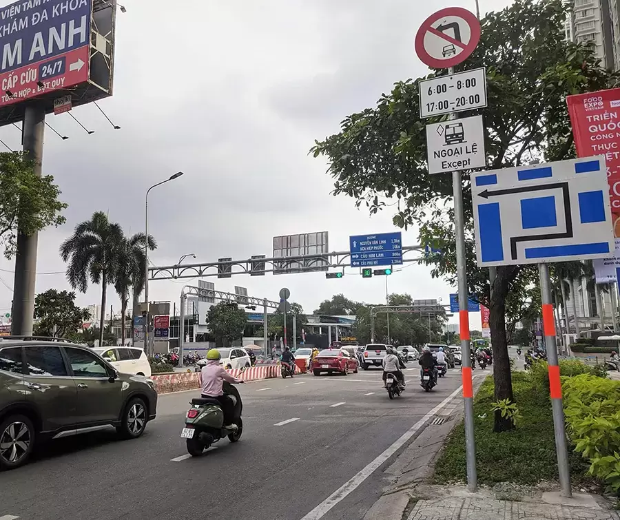 Quay đầu sai quy định có thể bị xử phạt