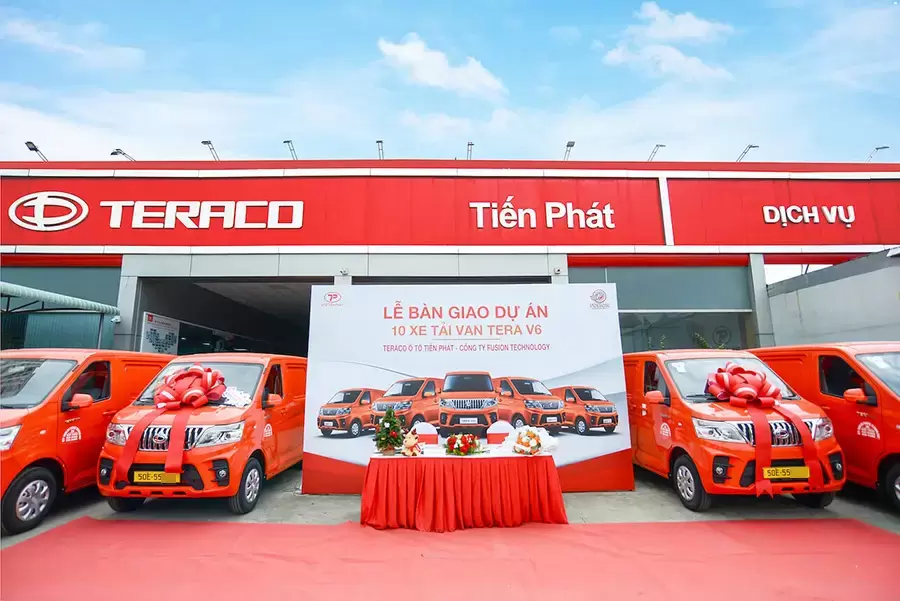 Xe mới sau khi hoàn tất chi phí lăn bánh và đăng ký biển số - Ảnh: Đại lý Teraco Tiến Phát