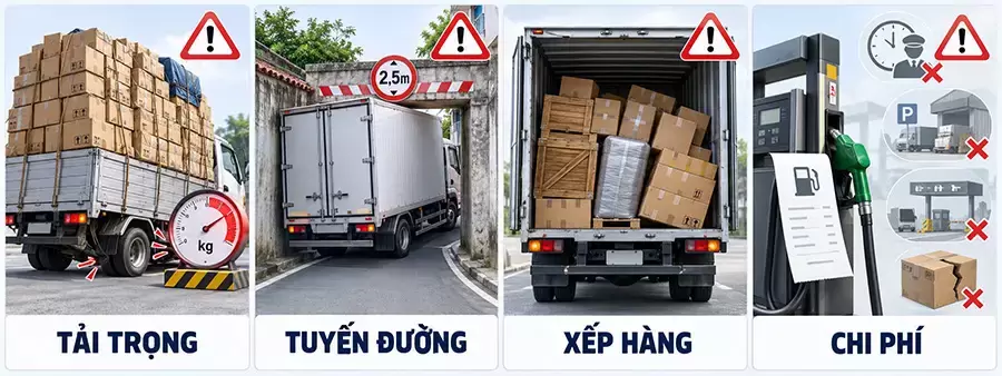 Bốn nhóm sai lầm thường gặp khi lựa chọn phương tiện giao hàng