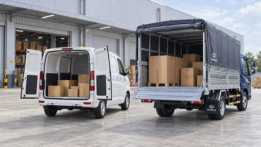 Khoang xe van và xe tải nhẹ đáp ứng nhu cầu chở hàng khác nhau