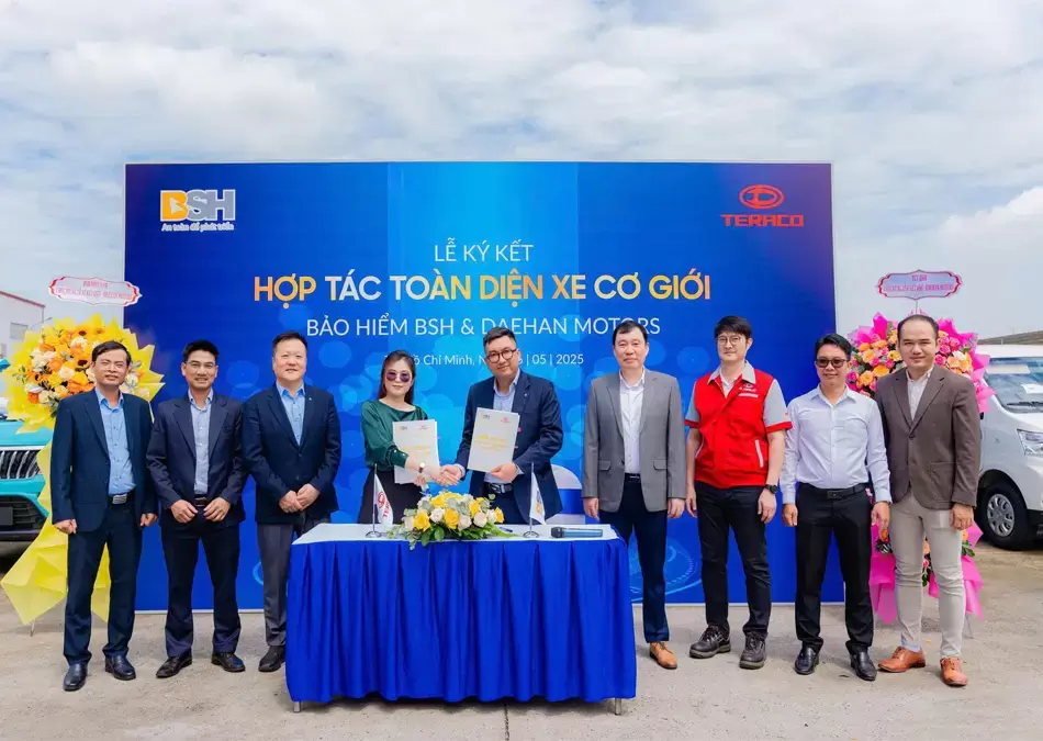 BSH hợp tác với Daehan Motors triển khai bảo hiểm xe Teraco
