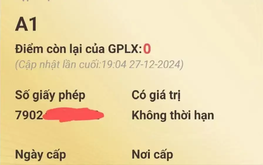 Hậu quả khi bị trừ hết điểm giấy phép lái xe