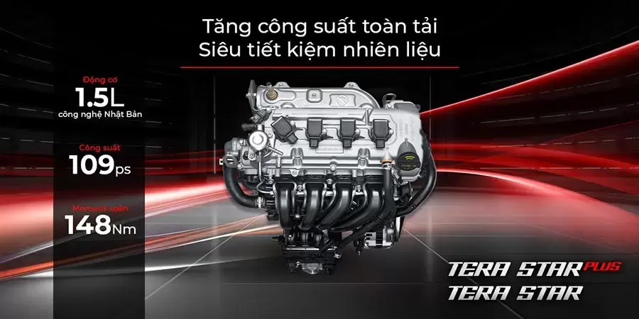 Động cơ GDI-DVVT mới nhất trong phân khúc các dòng xe tải nhỏ dưới 1 tấn