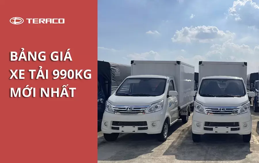 Cập nhật bảng giá xe tải 990kg mới nhất hiện nay