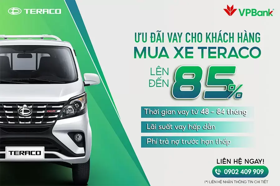 Giá xe tải nhỏ dưới 1 tấn Teraco phụ thuộc loại thùng hàng