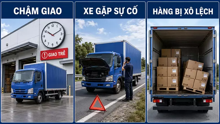 Chi phí cần được xem xét cùng rủi ro giao chậm và hư hỏng