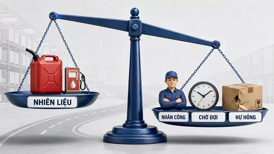 Nhiên liệu chỉ là một phần trong tổng chi phí vận chuyển