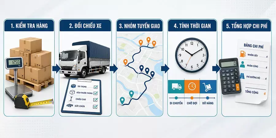 Quy trình lựa chọn phương án vận chuyển phù hợp