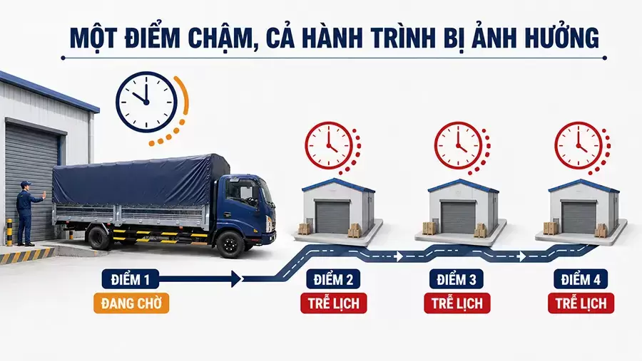 Một điểm nhận chậm có thể ảnh hưởng toàn bộ hành trình