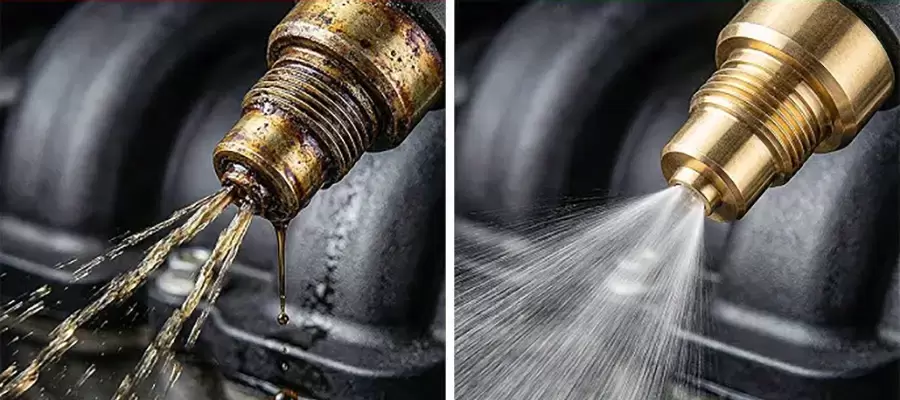 Kim phun bám cặn làm nhiên liệu cung cấp không đồng đều