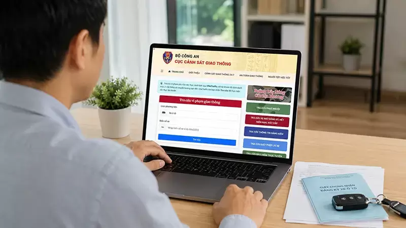 Hướng dẫn tra cứu phạt nguội Cục cảnh sát giao thông 2026