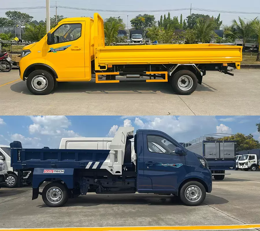 So sánh thực tế thùng xe 3.05m và 3.55m trên hai cấu hình xe tải 1.5 tấn
