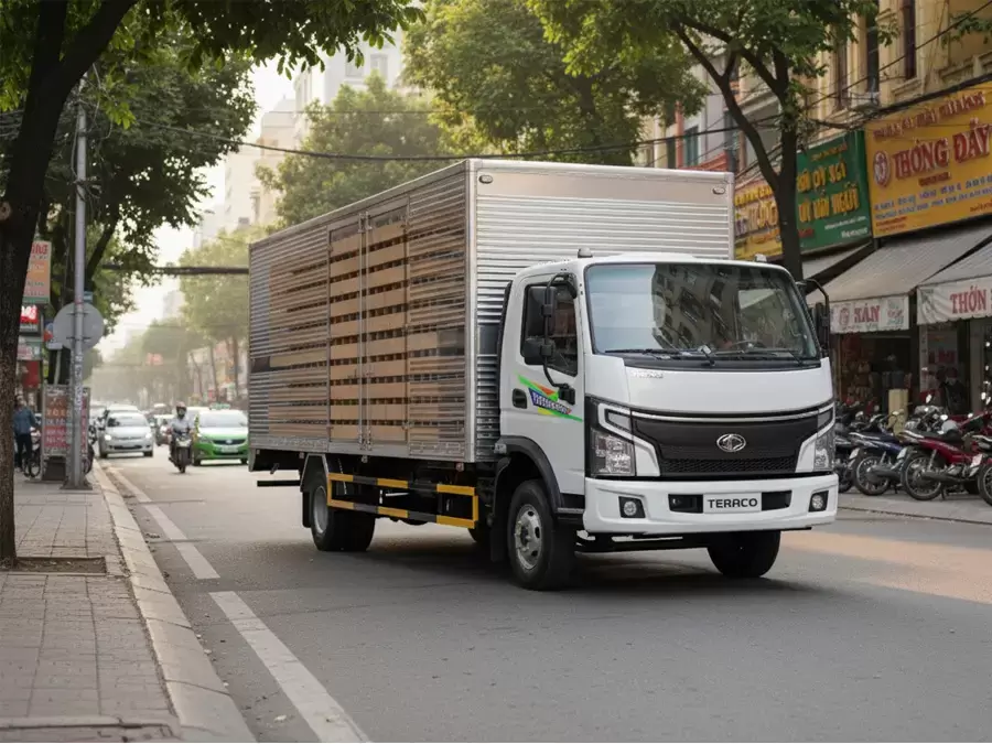 Xe tải 2 tấn có kích thước thùng lớn chở tốt hàng pallet, hàng kho xưởng