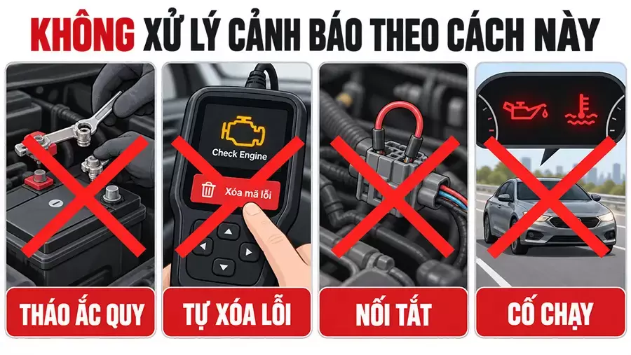 Không xóa cảnh báo khi chưa xác định và xử lý nguyên nhân