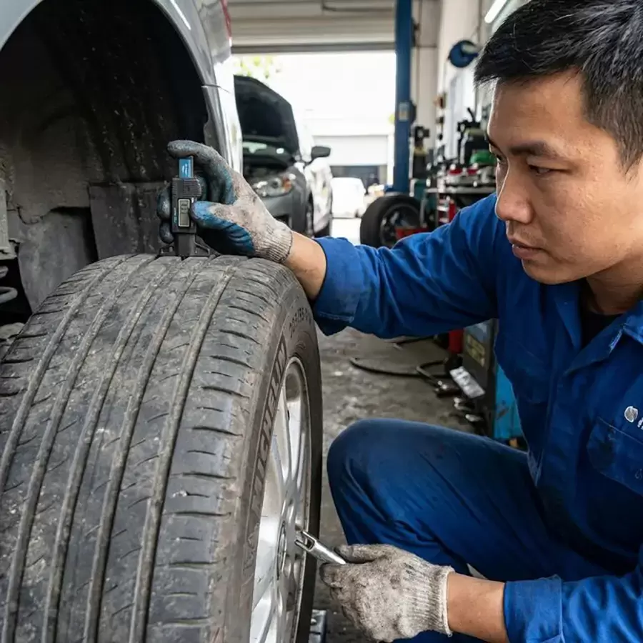Áp suất sai là nguyên nhân phổ biến gây mòn lốp