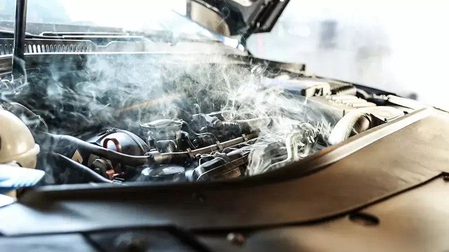 Khói trắng bốc từ capo là dấu hiệu của việc quá nhiệt động cơ