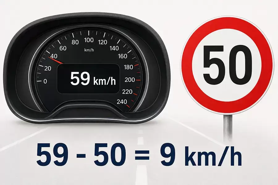 Cách tính số km/h ô tô chạy vượt quá tốc độ cho phép
