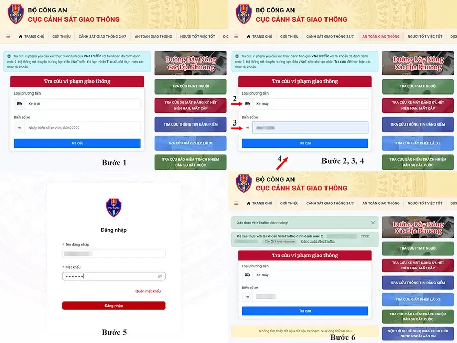 Tra cứu phạt nguội chính xác trên hệ thống Cục CSGT