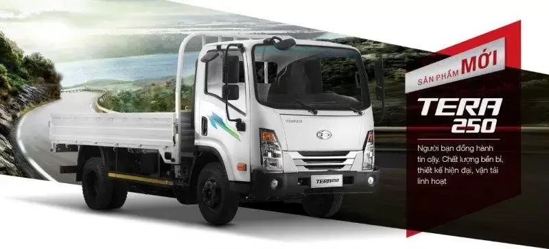 TERA 250 - Động cơ HYUNDAI Euro 2 mượt mà, hệ thống gương đa dạng hiện đại.