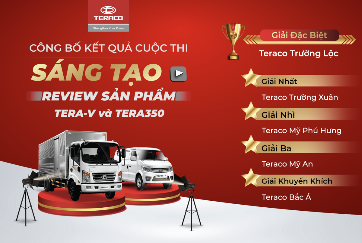 DAEHAN MOTORS CÔNG BỐ KẾT QUẢ CUỘC THI “SÁNG TẠO REVIEW SẢN PHẨM TERA-V & TERA350”