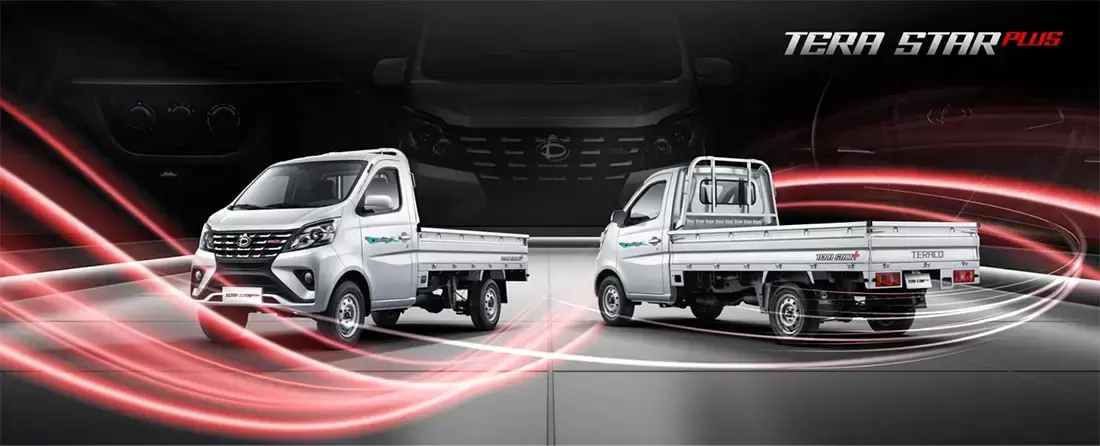Xe tải nhẹ máy xăng Tera Star Plus với thiết kế khí động học
