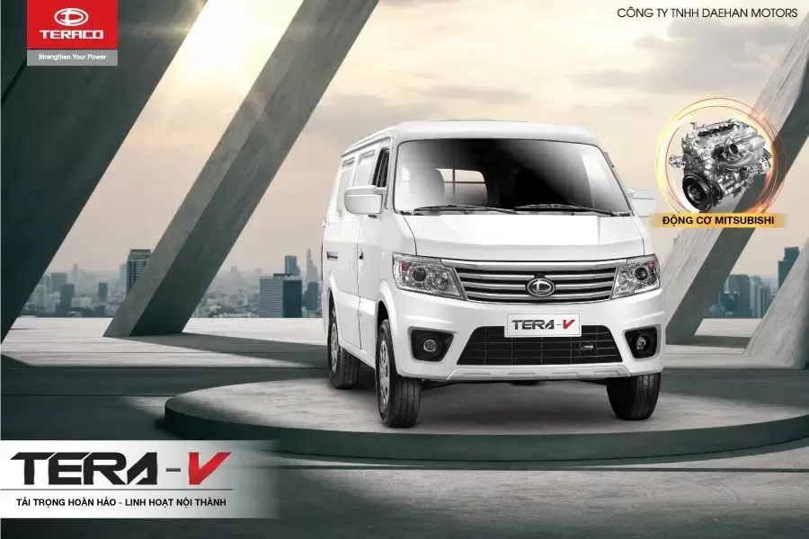 TERA-V sở hữu khối động cơ Mitsubishi theo công nghệ Nhật Bản với dung tích xi lanh 1488cc