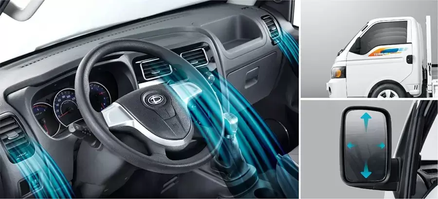 Mẫu xe tải 1.8 tấn Tera180 và xe tải 1.5 tấn cho Tera150 sở hữu điều hòa 2 chiều tiêu chuẩn