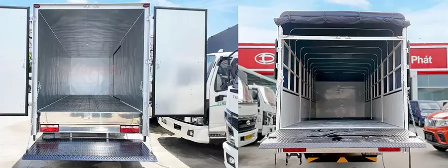 Thùng kín và thùng bạt bửng nâng