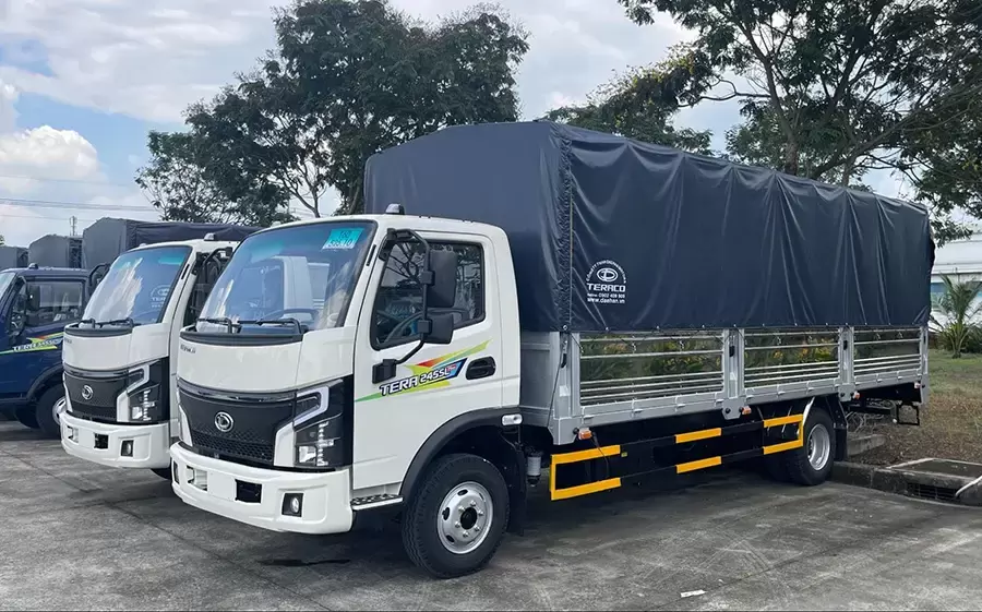 Thiết kế ngoại thất hiện đại của dòng xe tải 6m3 Teraco