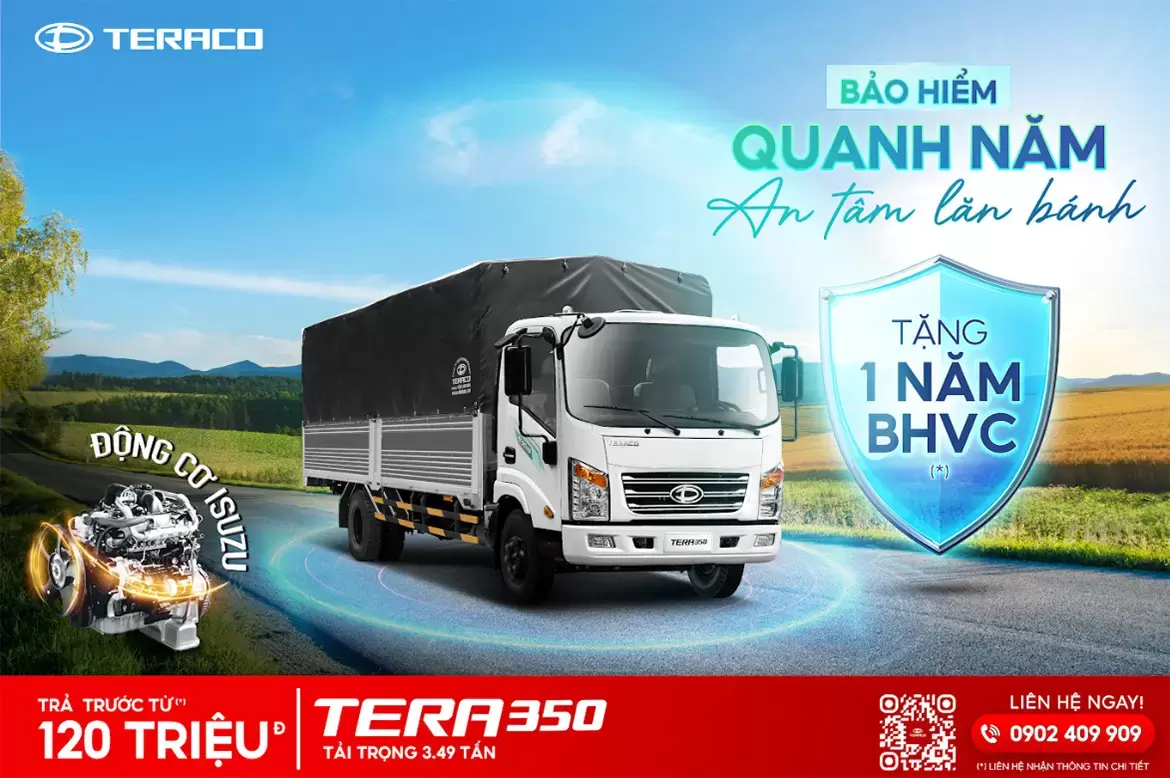 Tải nhẹ Teraco phân khúc 3-5 tấn – chiến binh vận tải đa dụng
