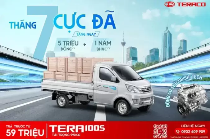Tera100S – Động cơ MITSUBISHI TECH – Hơn 10.000 xe lăn bánh tại Việt Nam