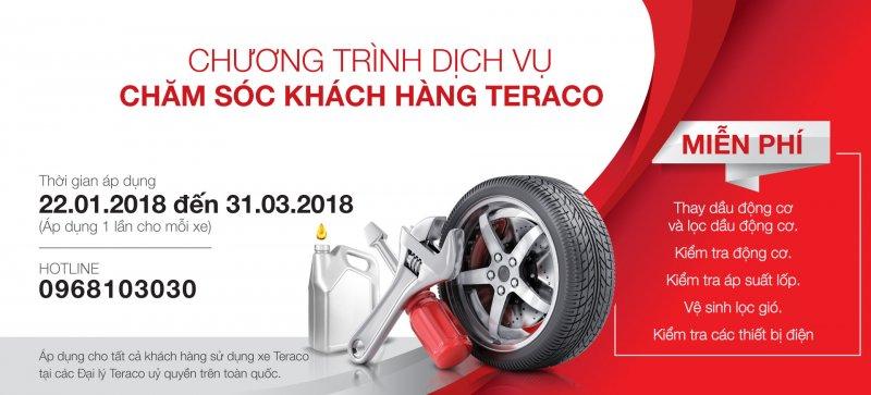 CHƯƠNG TRÌNH KHUYẾN MÃI DỊCH VỤ - CHĂM SÓC KHÁCH HÀNG TERACO LẦN 1 NĂM 2018