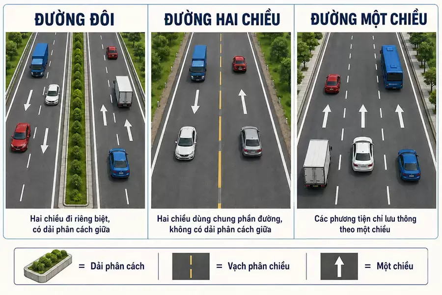 Phân biệt loại đường để xác định đúng giới hạn tốc độ