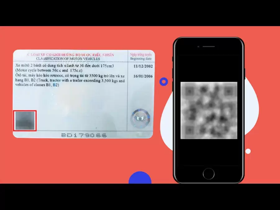 Tra cứu GPLX bằng mã QR trên bằng lái xe