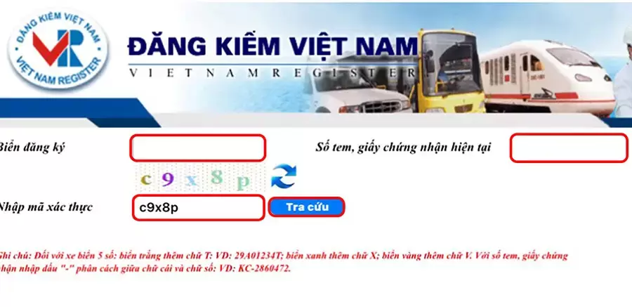 Tra cứu phạt nguội trên website Cục Đăng Kiểm Việt nam