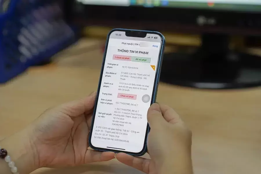 Tra cứu phạt nguội tô nhanh trên điện thoại