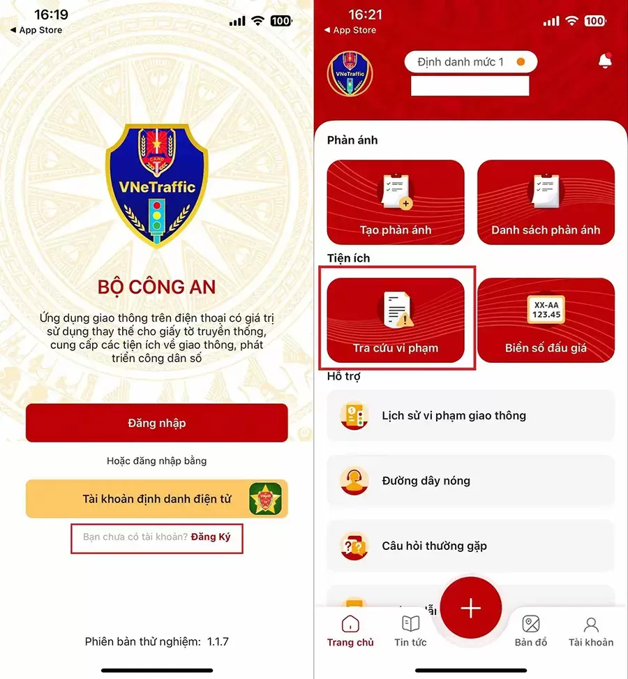 Tra cứu phạt nguội bằng ứng dụng VNeTraffic