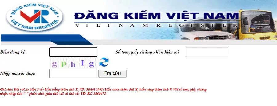 Tra cứu phạt nguội xe tải qua website Cục Đăng kiểm