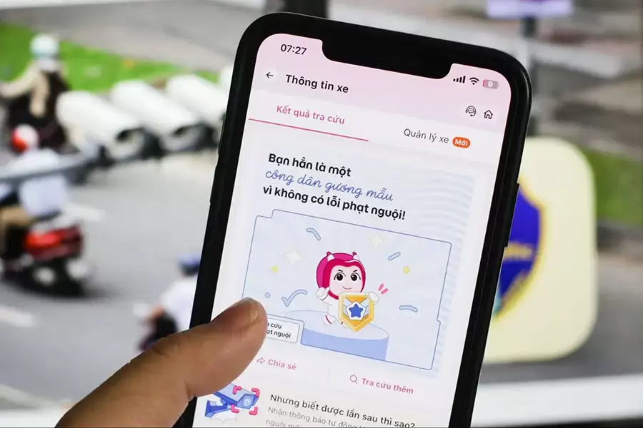 Cách đọc kết quả tra cứu phạt nguội